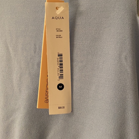 AQUA | Baby Blue Scalloped Hem Dress - Picture 5 of 10